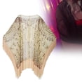thumbnail image 4 of Mantón con de lentejuelas retro de los años 20 Cabo largo con flecos de gran tamaño elegante mantón de novia Jinwen chal con cuentas de lentejuelas, 4 of 8