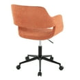 thumbnail image 5 of LumiSource Black Metal, Orange Fabric Margarite Task Chair, 5 of 6
