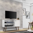 thumbnail image 5 of Liberty 42.52" Mid-Century - Modern TV Stand with 2 Shelves and 1 Door in White, 5 of 6