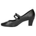 thumbnail image 3 of Women's Meryl by Easy Street Asymmetrical Mary Jane Pumps Color: Navy Satin Size: 8.5, 3 of 4