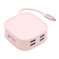 thumbnail image 4 of Estación de acoplamiento USB C 10 en 1 PD carga rápida 4K HD puerto RJ45 divisor USB C de alta velocidad para computadora portátil escritorio viaje rosa, 4 of 10