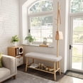 thumbnail image 2 of Entryway Bench with Coat Rack Shoe Bench for Entryway Bench with Storage Bamboo Design, 2 of 2