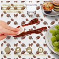 thumbnail image 4 of Football Helmet Brown Pattern Round Tablecloth 60"x60", Wrinkle Resistant Wipeable Table Cover for Kitchen Dining Room Picnic Patio and Party, 4 of 4