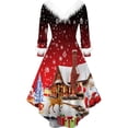 thumbnail image 3 of Vestido de Navidad elegante de mujer, vestido de noche vintage de manga larga, 3 of 4