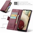 thumbnail image 3 of Funda tipo cartera para Samsung Galaxy A12 5G con bloqueo RFID, tarjetero, soporte magnético, funda protectora de piel con tapa para Samsung Galaxy A12 5G de 6,5 pulgadas, 3 of 6