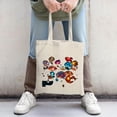 thumbnail image 2 of Colorful Abstract Mushroom Design Tote Bag - Cream Canvas Multifunctional Reusable Shopping Bag for Parties Travel & Shopping, 2 of 4