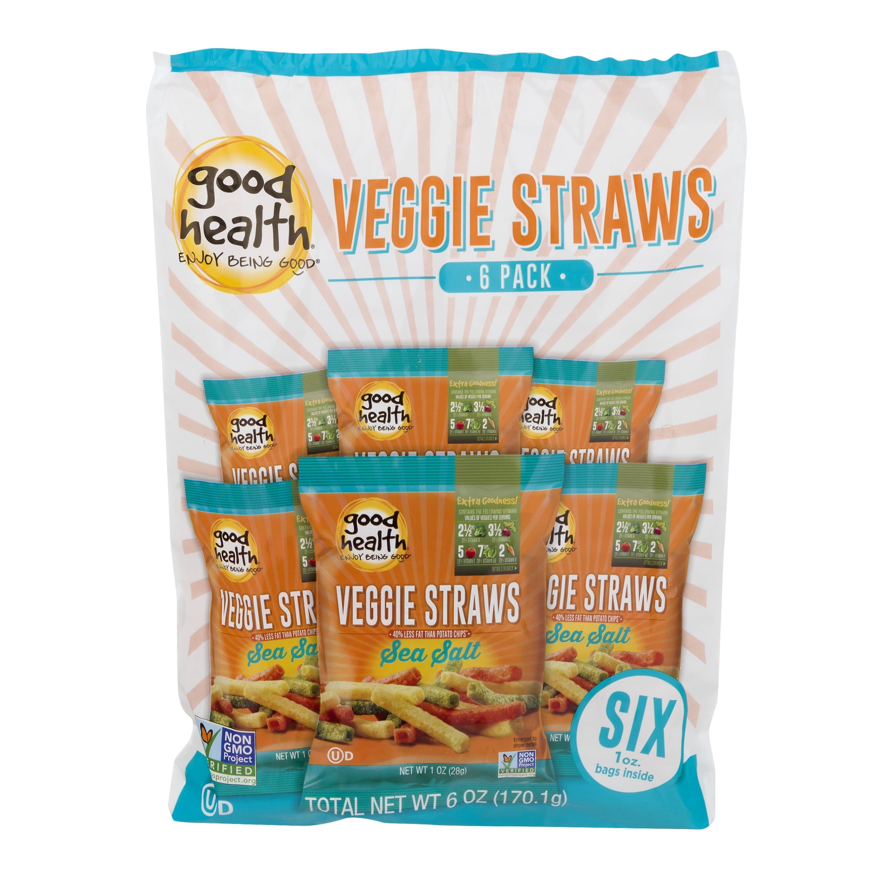 Good Health Sea Salt Veggie Straws, 1 Oz., 6 Count