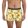 thumbnail image 2 of Bingfone Yellow White Plaid Sunflower Men's Underwear - Casual Stretch Boxer Briefs-Medium, 2 of 7