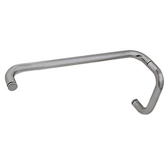 CRL BMNW6X12BN Brushed Nickel 6" Pull Handle and 12" Towel Bar BM Series Combination Without Metal Washers