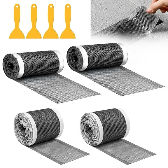 4 Roll Hair Drain Catcher Stickers, Waterproof Shower Sink Hair Strainer for Bathroom