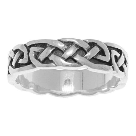 Jewelry Trends Sterling Silver Endless Celtic Knotwork Band Ring Size 10
