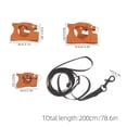 thumbnail image 2 of Raindrops 1Set Lightweight Brown Lizard Harness with Lead Rope and Adjustable Buckle for Outdoor, 2 of 6