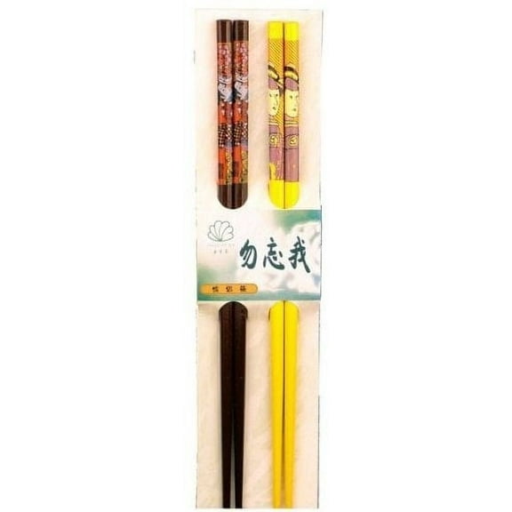 4 (2 Pairs) Chopsticks w. Japanese Geisha Painting CHOP021-2
