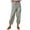 Gray, variant on LEAVINGSUO Summer Fall Womens Plus Size $5 Fashion Women Summer Casual Loose Cotton and Linen Pocket Solid Trousers Pants Blue S