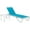 1 Pack Aqua W/ Table, variant on Kozyard Patio Chaise Lounge Chair - Full Flat Alumium & Resin Legs, Outdoor Reclining Adjustable Chair for Sunbathing, Beach, Patio, Lounge Set or Patio Table (2 Pack NavyBlue W/ Table)