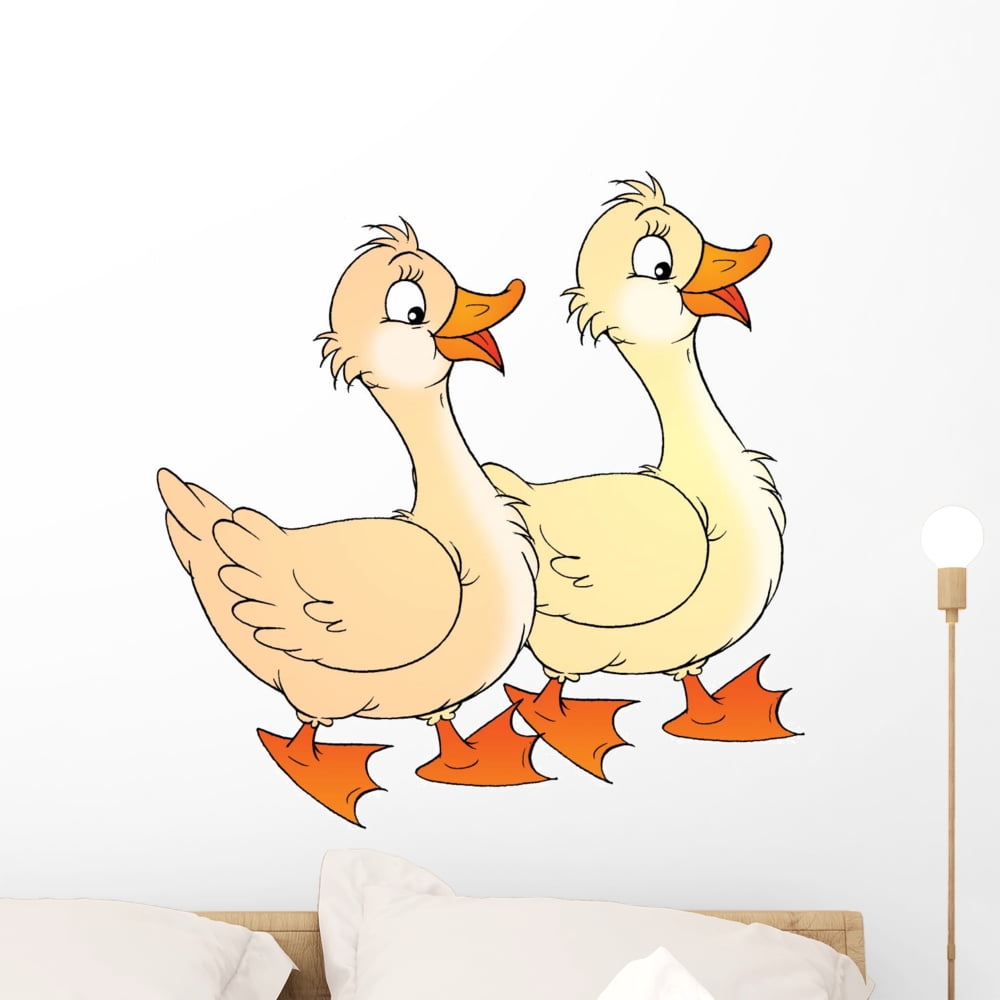 Ducks Wall Decal by Wallmonkeys Peel and Stick Graphic (24 in H x 24 in