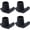 Black, variant on Magicorange 4 Pcs Walker Ski Glides, Fits 1-1/8" Tube Shaft, Walker Feet Replacement, Gray