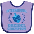 thumbnail image 3 of Inktastic Dreidel Champion Hanukkah with Blue Laurels Boys or Girls Baby Bib, 3 of 4