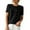 Black, variant on GigrtiJin Womens Short Sleeve Sweater Solid Color Crewneck Loose Blouse Casual Comfy Fashion Pullover Tunic Tops