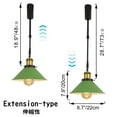 thumbnail image 3 of FSLiving Adjustable Height Track Pendnat Light J-Type Retractable Lift Track Spotlight with Telescoping Rod Adjustable Gimbaled Lamp-Post Juno Track DIY Cover Lamp, Green - 3 Lights, 3 of 7