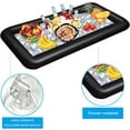 thumbnail image 3 of Inflatable Ice Serving Bar Pool Party Buffet Drink Cooler Floating Food Drink Container with Inflator(Black 2 Big and 2 Small), 3 of 9