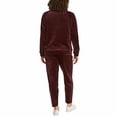thumbnail image 2 of Gloria Vanderbilt Women's Velour Pant (Wine, XX-Large), 2 of 2
