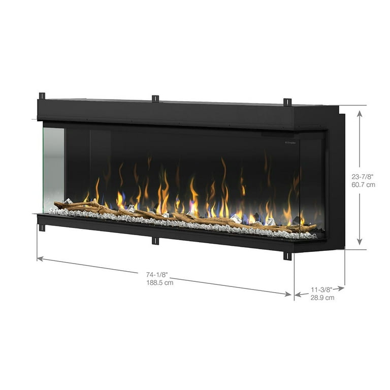 Dimplex IgniteXL Bold 74 Inch Built-in Linear Modern Electric