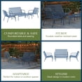 thumbnail image 6 of Novogratz Poolside Gossip, Ola 4 Piece All Steel Conversation Set, French Blue, 6 of 9