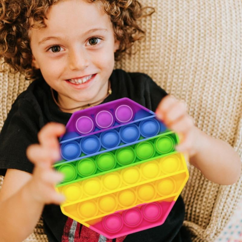 Rainbow Octagon Bubble Popper Fidget Toy - Walmart.com - Walmart.com