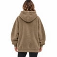 thumbnail image 3 of Women's Pet Dog Pouch Hoodie, Oversized Dog Carrier Sweatshirt with Large Pocket, Long Sleeve Dog Hoodie & Cozy Winter Clothes, 3 of 4