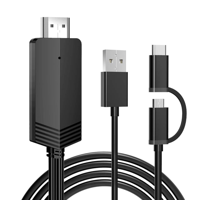 Cable HDMI Weton 2 en 1 USB tipo C Micro USB Android 6.6 pies