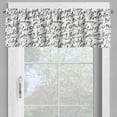 thumbnail image 2 of Ambesonne England Window Valance, Hand Lettering Cities, 54" X 18", Black White Vermilion, 2 of 5
