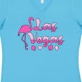 thumbnail image 4 of Inktastic Las Vegas- Flamingo Silhouette in Pink Women's V-Neck T-Shirt, 4 of 5