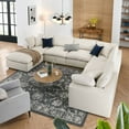 thumbnail image 2 of Modular Sectional Deep Sofa Set, Beige, Fabric, Modern Contemporary, Living Lounge Cafe Room Hotel Lobby Hospitality, 2 of 10
