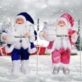 thumbnail image 3 of Santa Claus Decorations,Christmas Standing Santa Claus Figurines Doll Ornaments with Gifts Bag & Socks for Table Centerpieces Holiday Party New Year Christmas Decoration Navidad Natal Gifts-Blue, 3 of 3