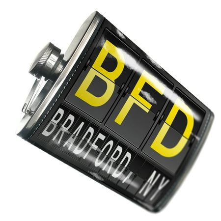 

NEONBLOND Flask BFD Airport Code for Bradford NY