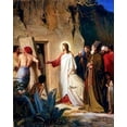 thumbnail image 2 of Bloch, Carl 26x32 White Modern Wood Framed Museum Art Print Titled - Raising of Lazarus, 2 of 4