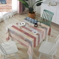 thumbnail image 3 of American Flag Tablecloth Square Table Cloth 60x60 , Waterproof Tablecloth Outdoor Table Cloth, Rustic Star Stripes USA Flag Retro Washable Table Cover for Kitchen Dining Party, 3 of 8