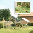 thumbnail image 3 of PawHut Chicken Run, Large Metal Chicken Coop w/ Cover for 18-24 Chickens, 3 of 10