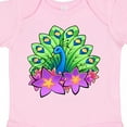 thumbnail image 4 of Inktastic Peacock and Flowers Boys or Girls Baby Bodysuit, 4 of 5