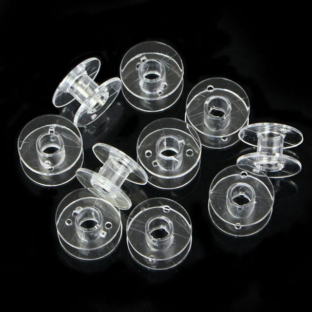 Agiferg Lots 10 Clear Plastic Bobbins For Sewing Machine