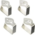 thumbnail image 1 of Kitchen Craft - Peso para mantel de acero inoxidable/clips para mantel, pinzas para mantel con fuerza de sujeción máxima, motivos de hojas, acero inoxidable plateado, juego de 4 LingWen 1327533401258, 1 of 1