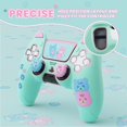 thumbnail image 3 of PlayVital Cute Bear Controller Silicone Case for ps5, Kawaii Controller Cover Compatible with Charging Station, Gamepad Skin Protector for ps5 with Touch Pad Sticker & Thumb Grips - Green & Red, 3 of 5