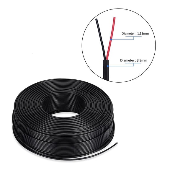 2 Pin 2 Color Red Black Cable Hookup Electrical Wire LED Strips Wire for DC Flexible Wire Extension Cord 18/20/22AWG