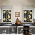 thumbnail image 4 of Vintage Bohemian Curtains 36 Inch Short - 3 Panel Rustic Floral Farmhouse Set with Wildflowers, Rod Pocket Window Treatment for Country Kitchen, 4 of 6