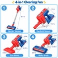 thumbnail image 6 of JoyStone Kids Vacuum Cleaner Toy, 4-in-1 Pretend Play Vacuum with Sound, Color-Changing Lights, Detachable Attachments and Dust Cup, 6 of 9