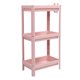 thumbnail image 5 of Estante de almacenamiento para piso de baño, estante de pie estable y duradero de múltiples capas, estantes de esquina independientes, color rosa, 3 capas, 5 of 14