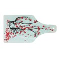 thumbnail image 2 of Nature Cutting Board, Sakura Blossom Japanese Cherry Tree Garden Summertime Vintage Cultural Print, Tempered Glass Cutting and Serving Board, Wine Bottle Shape, Grey and Vermilion, by Ambesonne, 2 of 5