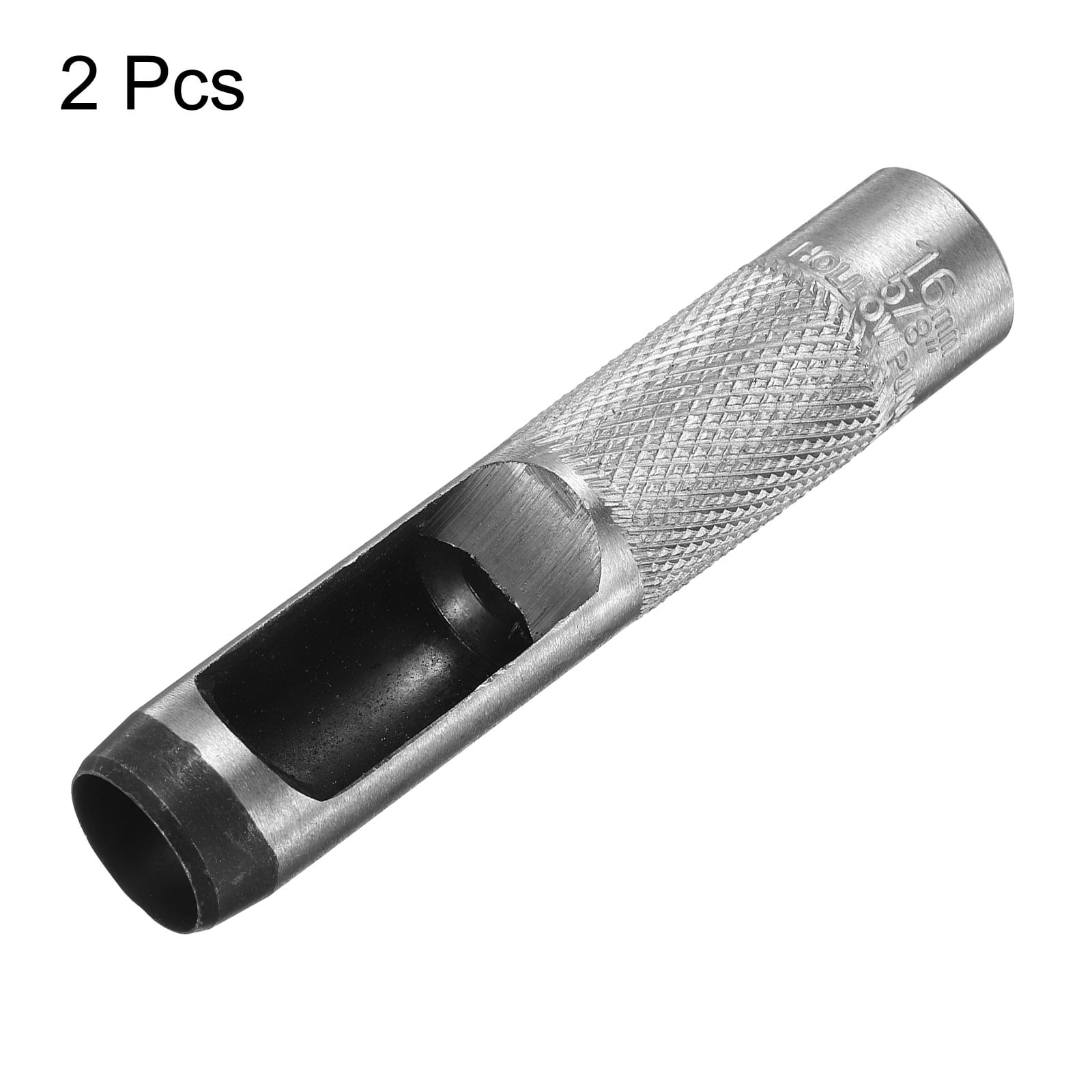 Uxcell 2pcs Leather Round Hole Punch, 16mm Hollow Hole Puncher Cutter Carbon Steel Tool