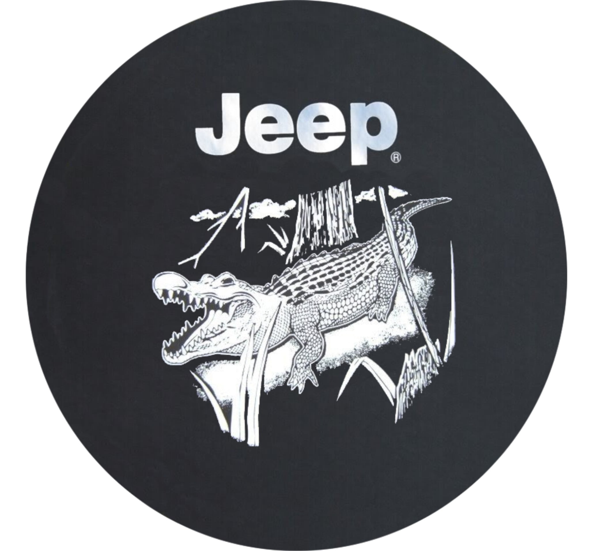 SpareCover Brawny Series Jeep Logo with Florida Alligator in Swamp  Scene on 37